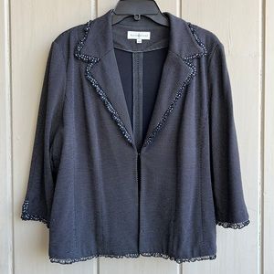 Kate Rosy Black and White Polka Dot Blazer_Size XL